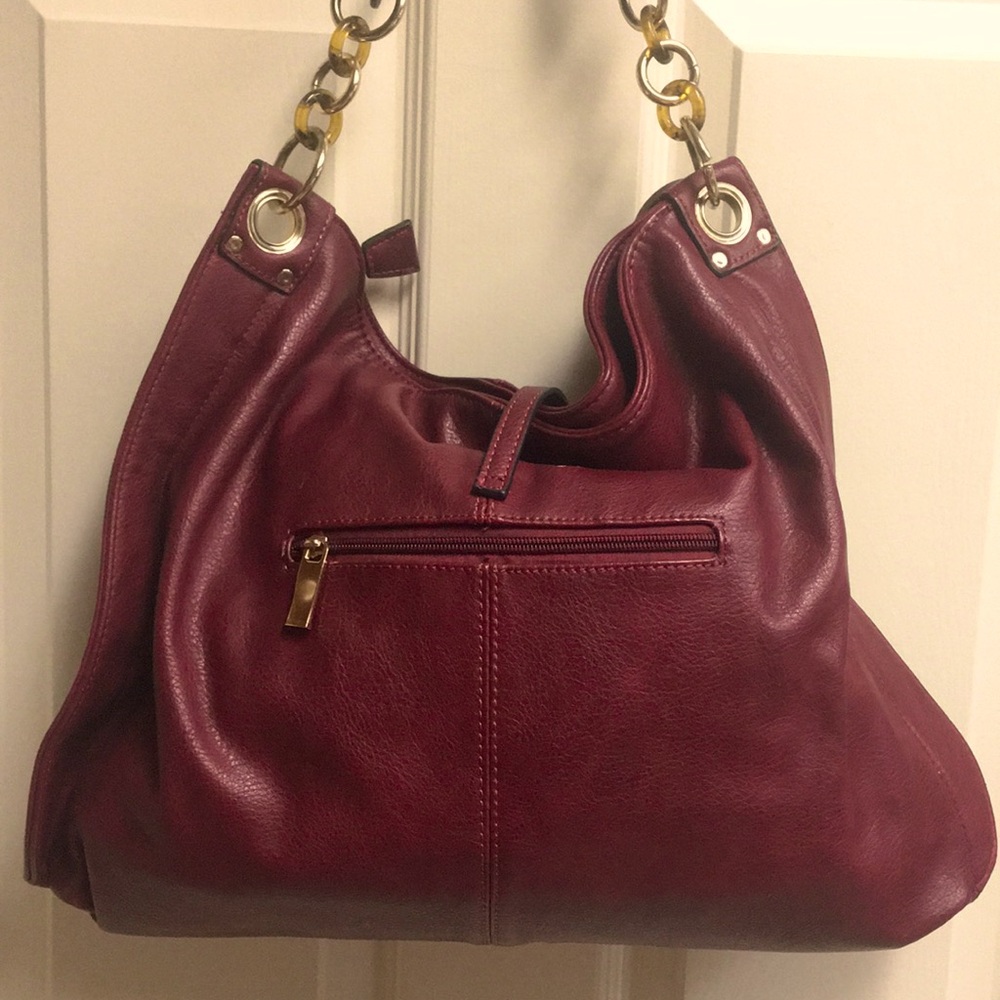 Elegant Burgundy Wine Leather Cross Body/ Shoulder Bag - Picture 4 of 13